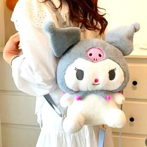 Cute Cartoon Plush Kuromi Backpack Anime Kawaii Bag